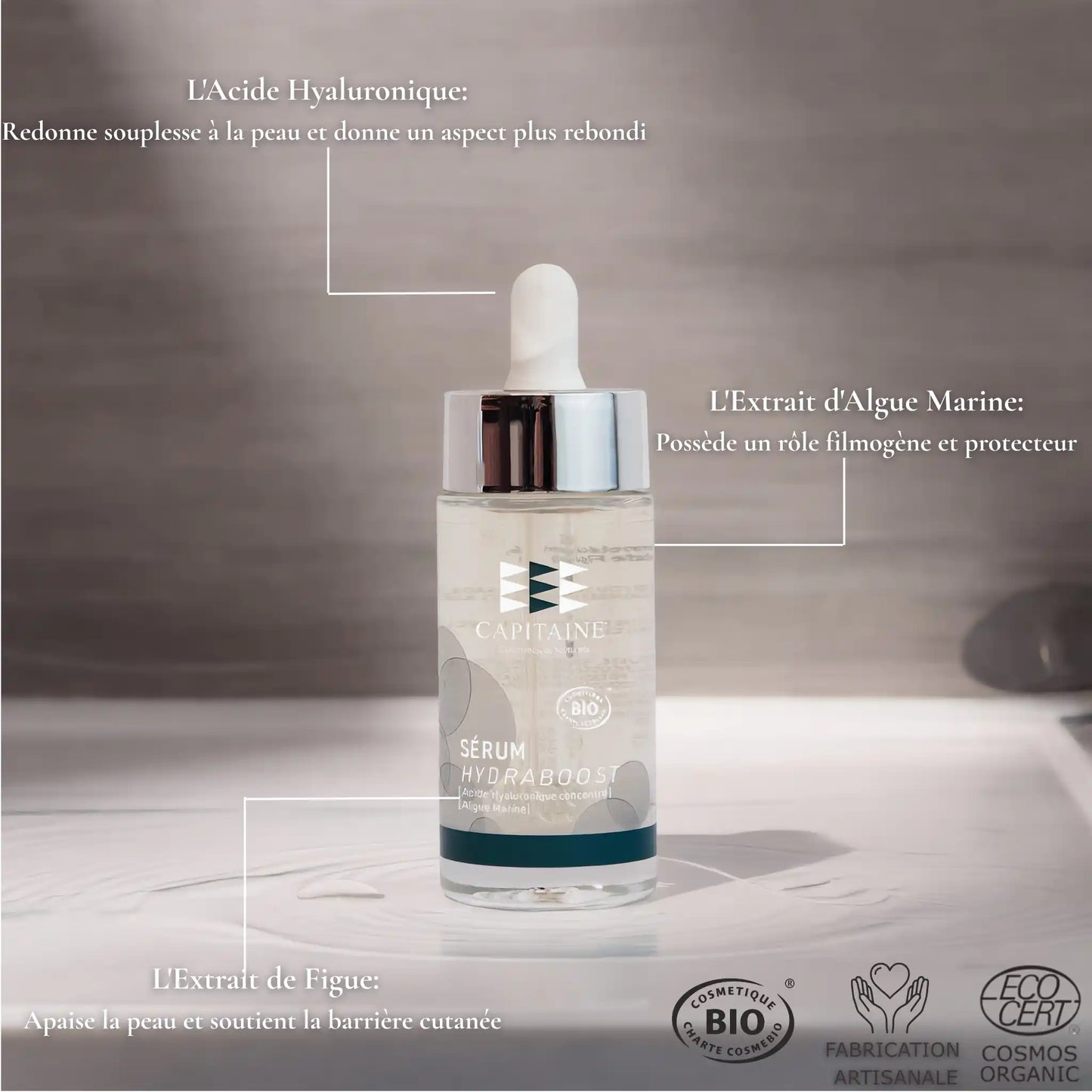 Sérum Visage BIO HydraBoost – Acide Hyaluronique – Capitaine Cosmétiques – photo 4