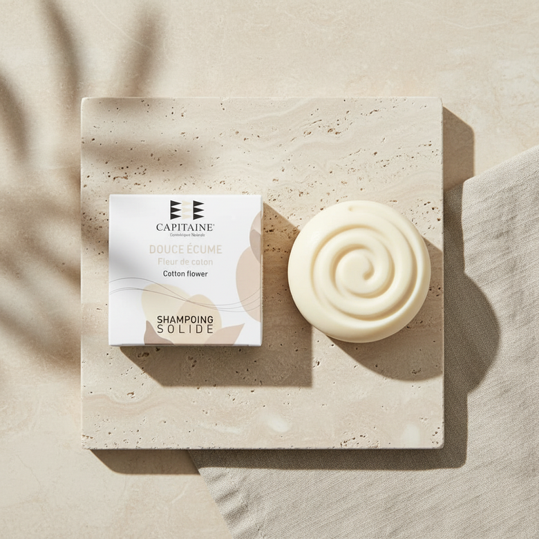 Shampoing solide "Douce Écume" – Beurre de cacao BIO – Capitaine Cosmétiques