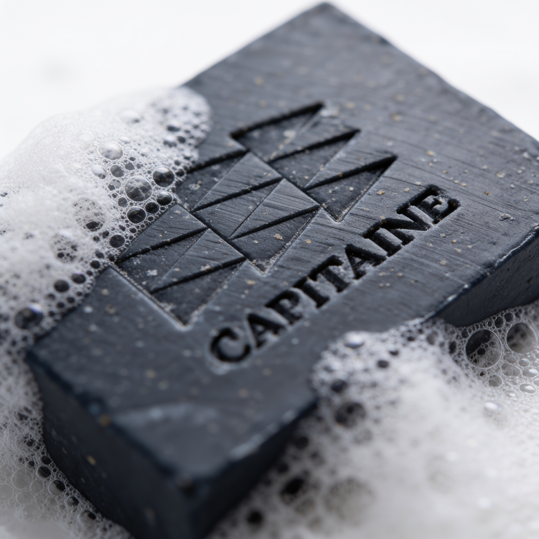 Savon Solide Detoxifiant et Purifiant – Charbon actif – Capitaine Cosmétiques