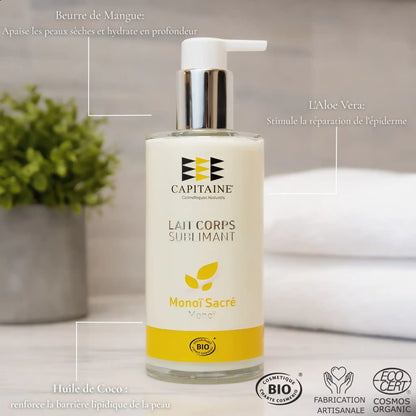 Lait Corps Sublimant BIO Monoï Sacré – Aloe vera BIO  – Capitaine Cosmétiques – photo 4