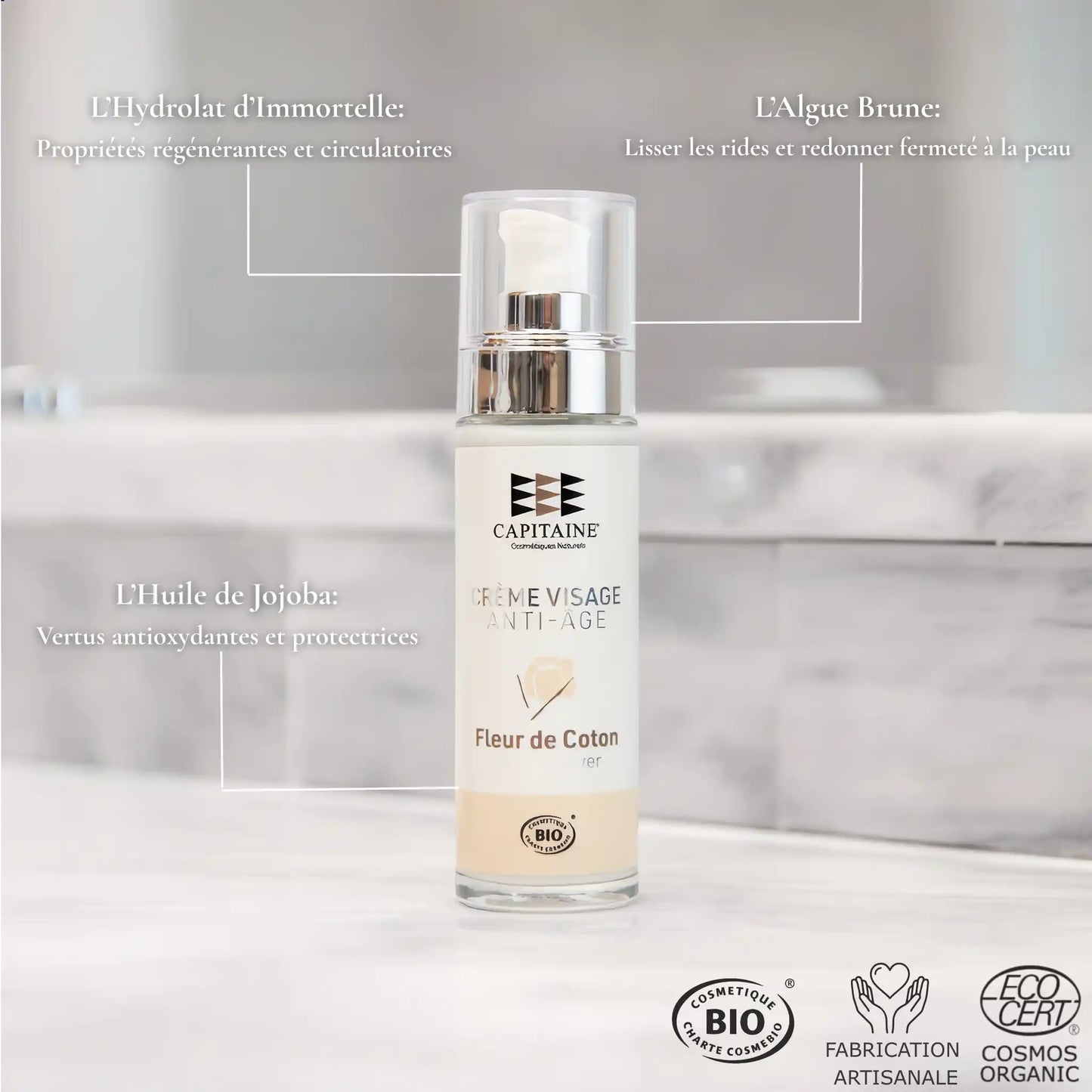Crème Visage Anti-âge – Huile de Jojoba  – Capitaine Cosmétiques – photo 4