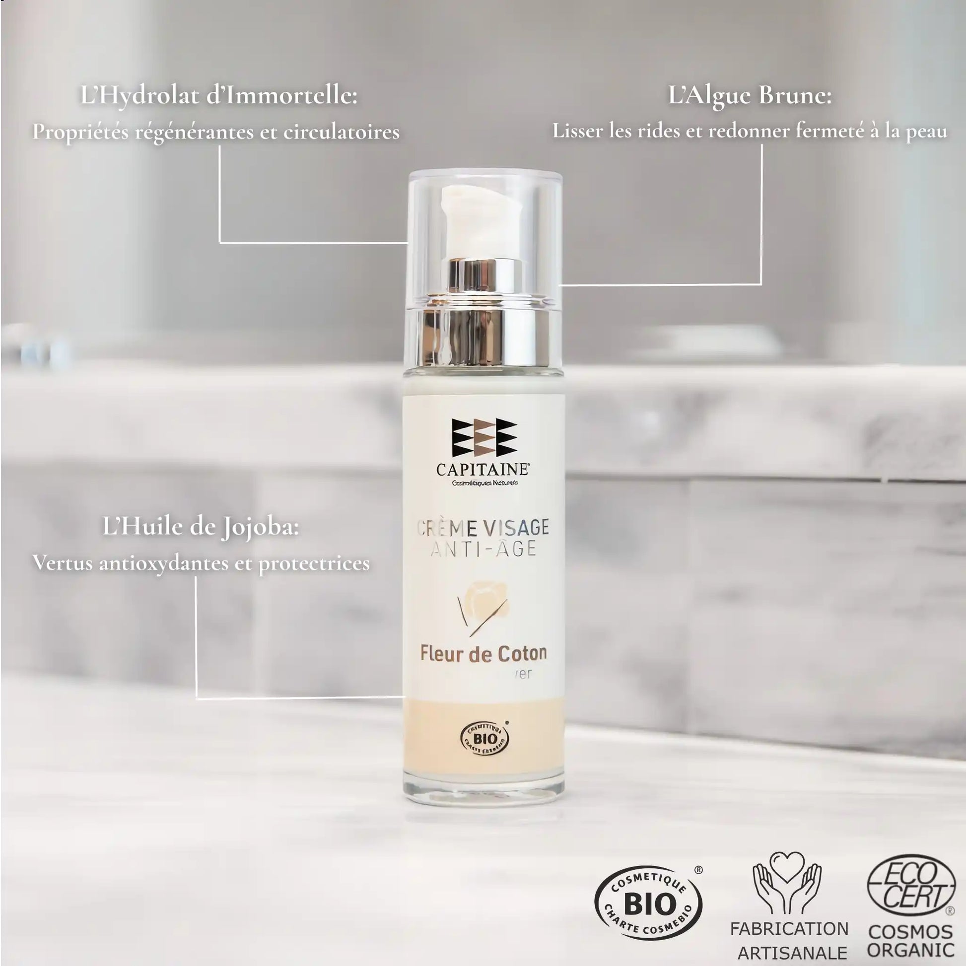 Crème Visage Anti-âge – Huile de Jojoba  – Capitaine Cosmétiques – photo 4