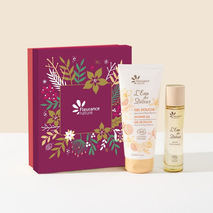 Coffret L'Eau des Délices Agrumes & Fleurs blanches bio, eau de parfum et gel douche