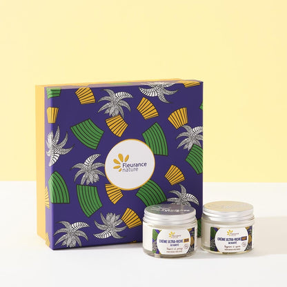 Coffret Karité Visage bio Fleurance Nature, crème de jour et crème de nuit ultra-riches