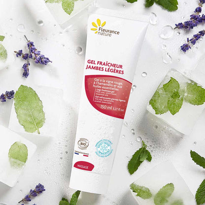 Gel fraîcheur jambes légères bio, application sur les jambes