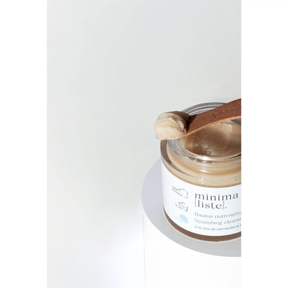 Baume Nutri-Nettoyant Visage – 3-en-1 – Huile de sésame bio  – minima[liste]