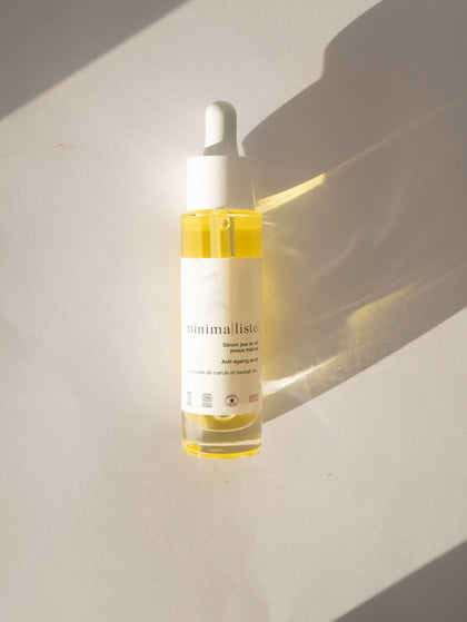 Sérum Jour et Nuit Peaux Mixtes – Huile de graine de jojoba bio  – minima[liste]