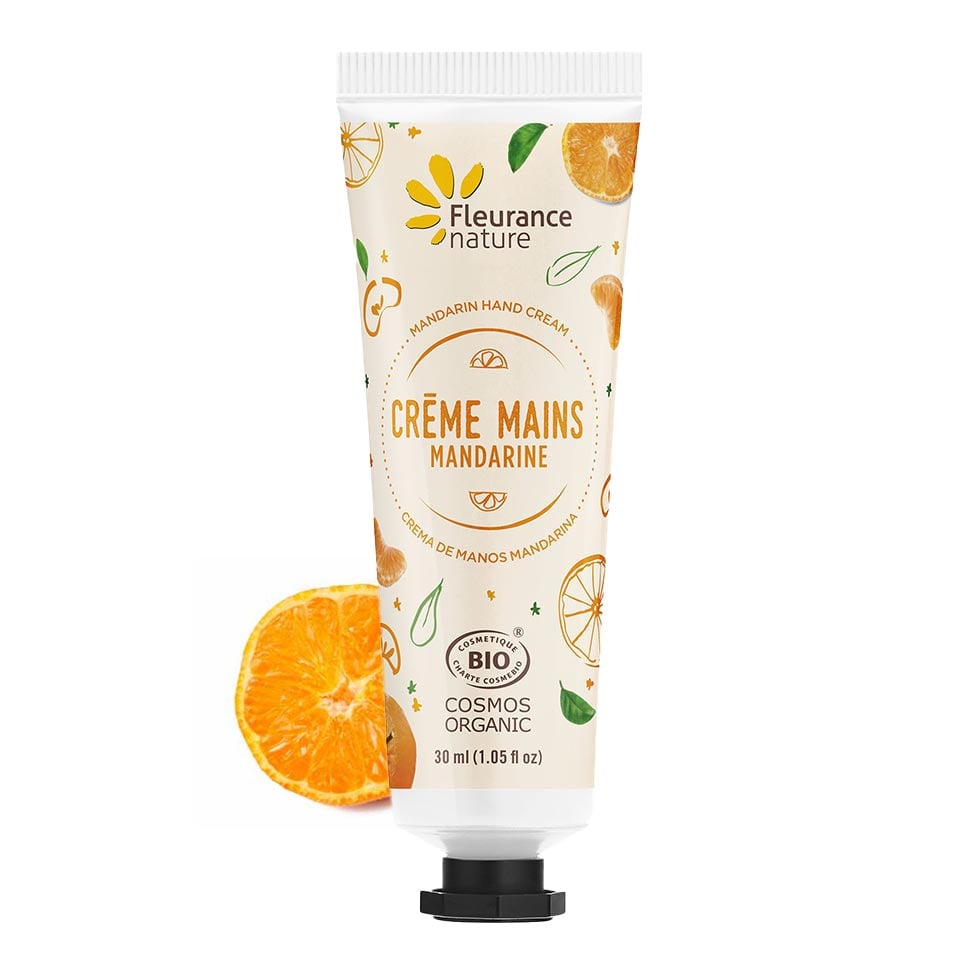 Crème mains à la Mandarine bio Fleurance Nature, tube de 30 ml