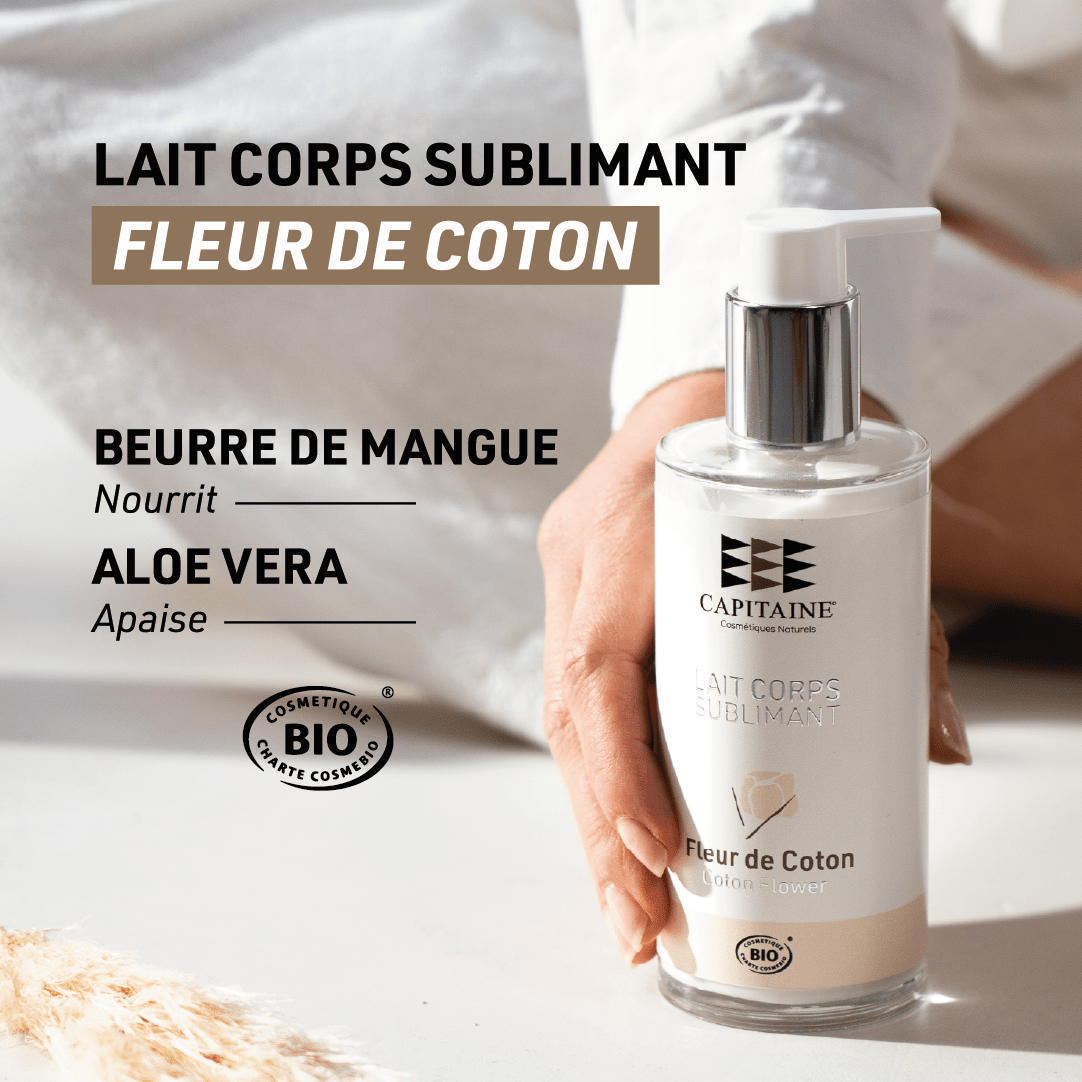 Lait Corps Sublimant BIO (fleur de coton) – Beurre de Mangue BIO – Capitaine Cosmétiques – photo 2