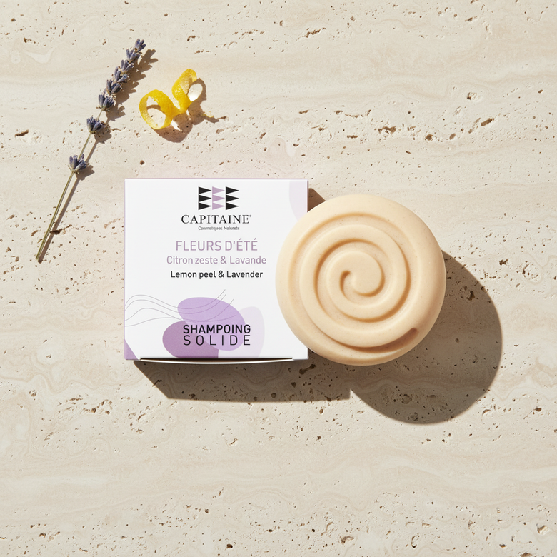 Shampoing solide « Fleurs d'Été » – Beurre de cacao BIO  – Capitaine Cosmétiques